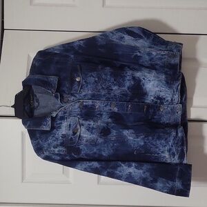 NWOT Taxi acid wash denim jacket